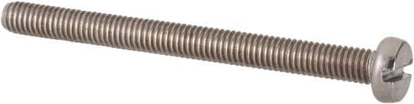 Value Collection - M3x0.50 Metric Coarse, 35mm Length Under Head Slotted Drive Machine Screw - Fillister Head, Grade 18-8 & A2 Stainless Steel, Uncoated, Without Washer - Apex Tool & Supply
