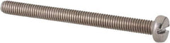 Value Collection - M3x0.50 Metric Coarse, 35mm Length Under Head Slotted Drive Machine Screw - Fillister Head, Grade 18-8 & A2 Stainless Steel, Uncoated, Without Washer - Apex Tool & Supply