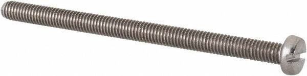 Value Collection - M3x0.50 Metric Coarse, 45mm Length Under Head Slotted Drive Machine Screw - Fillister Head, Grade 18-8 & A2 Stainless Steel, Uncoated, Without Washer - Apex Tool & Supply