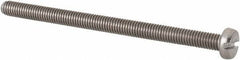Value Collection - M3x0.50 Metric Coarse, 45mm Length Under Head Slotted Drive Machine Screw - Fillister Head, Grade 18-8 & A2 Stainless Steel, Uncoated, Without Washer - Apex Tool & Supply