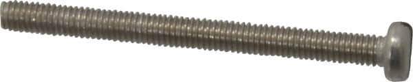 Value Collection - M3x0.50 Metric Coarse, 50mm Length Under Head Slotted Drive Machine Screw - Fillister Head, Grade 18-8 & A2 Stainless Steel, Uncoated, Without Washer - Apex Tool & Supply
