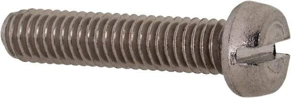 Value Collection - M3.5x0.60 Metric Coarse, 16mm Length Under Head Slotted Drive Machine Screw - Fillister Head, Grade 18-8 & A2 Stainless Steel, Uncoated, Without Washer - Apex Tool & Supply
