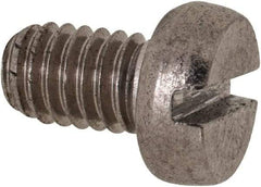 Value Collection - M4x0.70 Metric Coarse, 6mm Length Under Head Slotted Drive Machine Screw - Fillister Head, Grade 18-8 & A2 Stainless Steel, Uncoated, Without Washer - Apex Tool & Supply