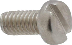 Value Collection - M4x0.70 Metric Coarse, 8mm Length Under Head Slotted Drive Machine Screw - Fillister Head, Grade 18-8 & A2 Stainless Steel, Uncoated, Without Washer - Apex Tool & Supply