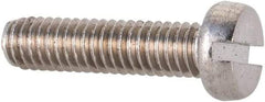 Value Collection - M4x0.70 Metric Coarse, 16mm Length Under Head Slotted Drive Machine Screw - Fillister Head, Grade 18-8 & A2 Stainless Steel, Uncoated, Without Washer - Apex Tool & Supply