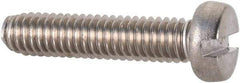 Value Collection - M4x0.70 Metric Coarse, 18mm Length Under Head Slotted Drive Machine Screw - Fillister Head, Grade 18-8 & A2 Stainless Steel, Uncoated, Without Washer - Apex Tool & Supply