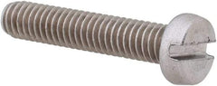 Value Collection - M4x0.70 Metric Coarse, 20mm Length Under Head Slotted Drive Machine Screw - Fillister Head, Grade 18-8 & A2 Stainless Steel, Uncoated, Without Washer - Apex Tool & Supply