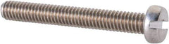 Value Collection - M4x0.70 Metric Coarse, 30mm Length Under Head Slotted Drive Machine Screw - Fillister Head, Grade 18-8 & A2 Stainless Steel, Uncoated, Without Washer - Apex Tool & Supply