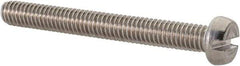 Value Collection - M4x0.70 Metric Coarse, 35mm Length Under Head Slotted Drive Machine Screw - Fillister Head, Grade 18-8 & A2 Stainless Steel, Uncoated, Without Washer - Apex Tool & Supply