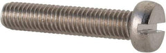 Value Collection - M5x0.80 Metric Coarse, 25mm Length Under Head Slotted Drive Machine Screw - Fillister Head, Grade 18-8 & A2 Stainless Steel, Uncoated, Without Washer - Apex Tool & Supply