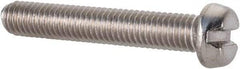Value Collection - M5x0.80 Metric Coarse, 30mm Length Under Head Slotted Drive Machine Screw - Fillister Head, Grade 18-8 & A2 Stainless Steel, Uncoated, Without Washer - Apex Tool & Supply