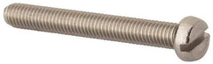 Value Collection - M5x0.80 Metric Coarse, 40mm Length Under Head Slotted Drive Machine Screw - Fillister Head, Grade 18-8 & A2 Stainless Steel, Uncoated, Without Washer - Apex Tool & Supply