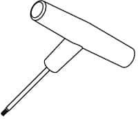 Kennametal - 2.5mm Hex Drive, Driver for Indexable Modular Drills - Compatible with Lock Screws - Apex Tool & Supply