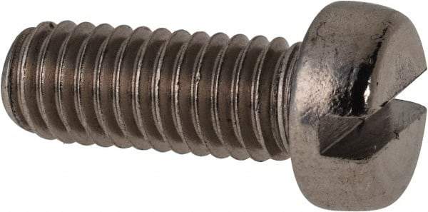 Value Collection - M6x1.00 Metric Coarse, 16mm Length Under Head Slotted Drive Machine Screw - Fillister Head, Grade 18-8 & A2 Stainless Steel, Uncoated, Without Washer - Apex Tool & Supply