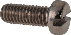 Value Collection - M6x1.00 Metric Coarse, 16mm Length Under Head Slotted Drive Machine Screw - Fillister Head, Grade 18-8 & A2 Stainless Steel, Uncoated, Without Washer - Apex Tool & Supply