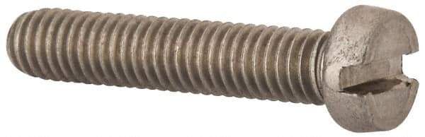 Value Collection - M6x1.00 Metric Coarse, 30mm Length Under Head Slotted Drive Machine Screw - Fillister Head, Grade 18-8 & A2 Stainless Steel, Uncoated, Without Washer - Apex Tool & Supply