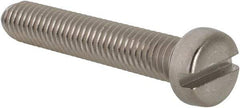Value Collection - M6x1.00 Metric Coarse, 35mm Length Under Head Slotted Drive Machine Screw - Fillister Head, Grade 18-8 & A2 Stainless Steel, Uncoated, Without Washer - Apex Tool & Supply