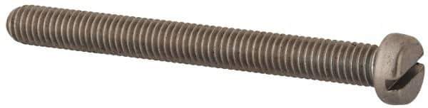 Value Collection - M6x1.00 Metric Coarse, 60mm Length Under Head Slotted Drive Machine Screw - Fillister Head, Grade 18-8 & A2 Stainless Steel, Uncoated, Without Washer - Apex Tool & Supply