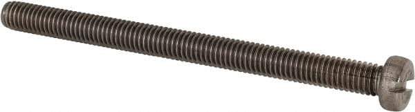 Value Collection - M6x1.00 Metric Coarse, 80mm Length Under Head Slotted Drive Machine Screw - Fillister Head, Grade 18-8 & A2 Stainless Steel, Uncoated, Without Washer - Apex Tool & Supply