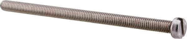 Value Collection - M6x1.00 Metric Coarse, 100mm Length Under Head Slotted Drive Machine Screw - Fillister Head, Grade 18-8 & A2 Stainless Steel, Uncoated, Without Washer - Apex Tool & Supply