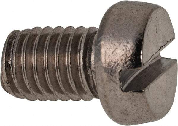 Value Collection - M8x1.25 Metric Coarse, 12mm Length Under Head Slotted Drive Machine Screw - Fillister Head, Grade 18-8 & A2 Stainless Steel, Uncoated, Without Washer - Apex Tool & Supply