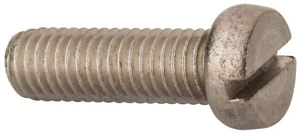 Value Collection - M8x1.25 Metric Coarse, 25mm Length Under Head Slotted Drive Machine Screw - Fillister Head, Grade 18-8 & A2 Stainless Steel, Uncoated, Without Washer - Apex Tool & Supply