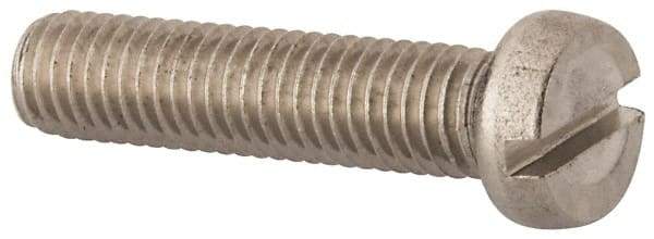 Value Collection - M8x1.25 Metric Coarse, 35mm Length Under Head Slotted Drive Machine Screw - Fillister Head, Grade 18-8 & A2 Stainless Steel, Uncoated, Without Washer - Apex Tool & Supply