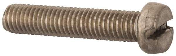 Value Collection - M8x1.25 Metric Coarse, 40mm Length Under Head Slotted Drive Machine Screw - Fillister Head, Grade 18-8 & A2 Stainless Steel, Uncoated, Without Washer - Apex Tool & Supply