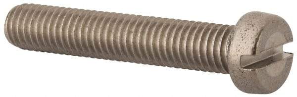 Value Collection - M8x1.25 Metric Coarse, 45mm Length Under Head Slotted Drive Machine Screw - Fillister Head, Grade 18-8 & A2 Stainless Steel, Uncoated, Without Washer - Apex Tool & Supply