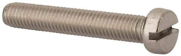 Value Collection - M8x1.25 Metric Coarse, 50mm Length Under Head Slotted Drive Machine Screw - Fillister Head, Grade 18-8 & A2 Stainless Steel, Uncoated, Without Washer - Apex Tool & Supply