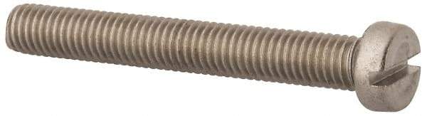 Value Collection - M8x1.25 Metric Coarse, 60mm Length Under Head Slotted Drive Machine Screw - Fillister Head, Grade 18-8 & A2 Stainless Steel, Uncoated, Without Washer - Apex Tool & Supply