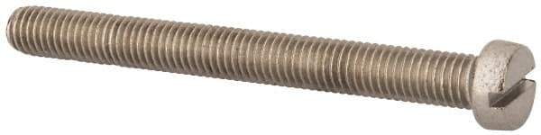 Value Collection - M8x1.25 Metric Coarse, 80mm Length Under Head Slotted Drive Machine Screw - Fillister Head, Grade 18-8 & A2 Stainless Steel, Uncoated, Without Washer - Apex Tool & Supply