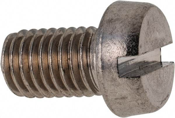 Value Collection - M10x1.50 Metric Coarse, 16mm Length Under Head Slotted Drive Machine Screw - Fillister Head, Grade 18-8 & A2 Stainless Steel, Uncoated, Without Washer - Apex Tool & Supply
