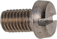 Value Collection - M10x1.50 Metric Coarse, 16mm Length Under Head Slotted Drive Machine Screw - Fillister Head, Grade 18-8 & A2 Stainless Steel, Uncoated, Without Washer - Apex Tool & Supply