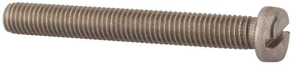 Value Collection - M10x1.50 Metric Coarse, 80mm Length Under Head Slotted Drive Machine Screw - Fillister Head, Grade 18-8 & A2 Stainless Steel, Uncoated, Without Washer - Apex Tool & Supply