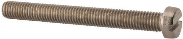 Value Collection - M10x1.50 Metric Coarse, 90mm Length Under Head Slotted Drive Machine Screw - Fillister Head, Grade 18-8 & A2 Stainless Steel, Uncoated, Without Washer - Apex Tool & Supply