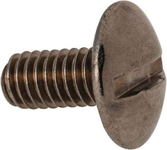 Value Collection - M4x0.70 Metric Coarse, 8mm Length Under Head Slotted Drive Machine Screw - Truss Head, Grade 18-8 & A2 Stainless Steel, Uncoated, Without Washer - Apex Tool & Supply