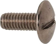 Value Collection - M4x0.70 Metric Coarse, 10mm Length Under Head Slotted Drive Machine Screw - Truss Head, Grade 18-8 & A2 Stainless Steel, Uncoated, Without Washer - Apex Tool & Supply