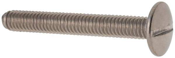 Value Collection - M4x0.70 Metric Coarse, 30mm Length Under Head Slotted Drive Machine Screw - Truss Head, Grade 18-8 & A2 Stainless Steel, Uncoated, Without Washer - Apex Tool & Supply
