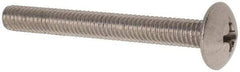 Value Collection - M4x0.70 Metric Coarse, 35mm Length Under Head Slotted Drive Machine Screw - Truss Head, Grade 18-8 & A2 Stainless Steel, Uncoated, Without Washer - Apex Tool & Supply