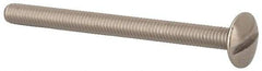 Value Collection - M4x0.70 Metric Coarse, 50mm Length Under Head Slotted Drive Machine Screw - Truss Head, Grade 18-8 & A2 Stainless Steel, Uncoated, Without Washer - Apex Tool & Supply