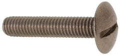 Value Collection - M5x0.80 Metric Coarse, 25mm Length Under Head Slotted Drive Machine Screw - Truss Head, Grade 18-8 & A2 Stainless Steel, Uncoated, Without Washer - Apex Tool & Supply