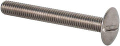 Value Collection - M5x0.80 Metric Coarse, 40mm Length Under Head Slotted Drive Machine Screw - Truss Head, Grade 18-8 & A2 Stainless Steel, Uncoated, Without Washer - Apex Tool & Supply