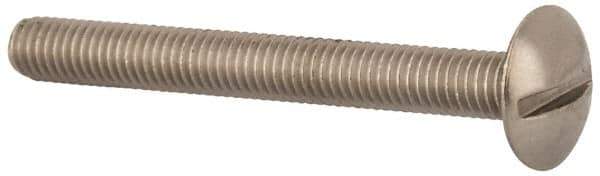 Value Collection - M5x0.80 Metric Coarse, 45mm Length Under Head Slotted Drive Machine Screw - Truss Head, Grade 18-8 & A2 Stainless Steel, Uncoated, Without Washer - Apex Tool & Supply