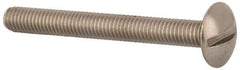 Value Collection - M5x0.80 Metric Coarse, 45mm Length Under Head Slotted Drive Machine Screw - Truss Head, Grade 18-8 & A2 Stainless Steel, Uncoated, Without Washer - Apex Tool & Supply