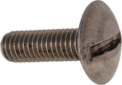 Value Collection - M6x1.00 Metric Coarse, 20mm Length Under Head Slotted Drive Machine Screw - Truss Head, Grade 18-8 & A2 Stainless Steel, Uncoated, Without Washer - Apex Tool & Supply