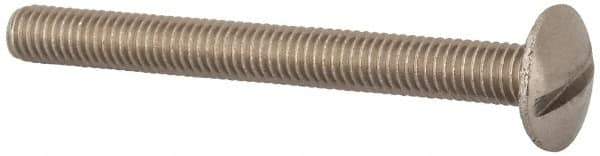Value Collection - M6x1.00 Metric Coarse, 60mm Length Under Head Slotted Drive Machine Screw - Truss Head, Grade 18-8 & A2 Stainless Steel, Uncoated, Without Washer - Apex Tool & Supply