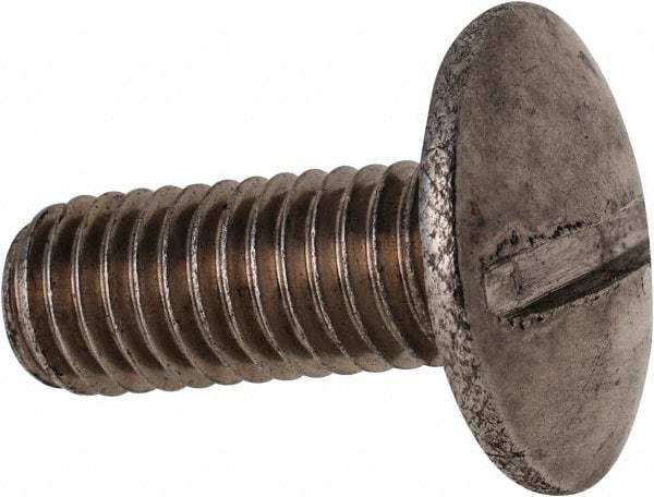 Value Collection - M8x1.25 Metric Coarse, 20mm Length Under Head Slotted Drive Machine Screw - Truss Head, Grade 18-8 & A2 Stainless Steel, Uncoated, Without Washer - Apex Tool & Supply