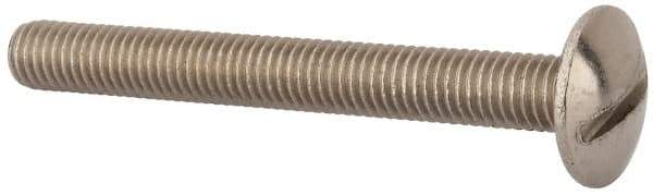 Value Collection - M8x1.25 Metric Coarse, 70mm Length Under Head Slotted Drive Machine Screw - Truss Head, Grade 18-8 & A2 Stainless Steel, Uncoated, Without Washer - Apex Tool & Supply