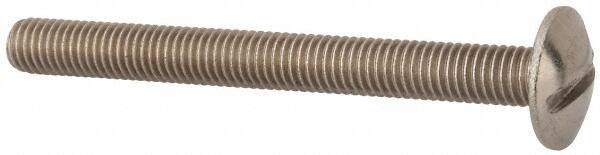 Value Collection - M8x1.25 Metric Coarse, 80mm Length Under Head Slotted Drive Machine Screw - Truss Head, Grade 18-8 & A2 Stainless Steel, Uncoated, Without Washer - Apex Tool & Supply
